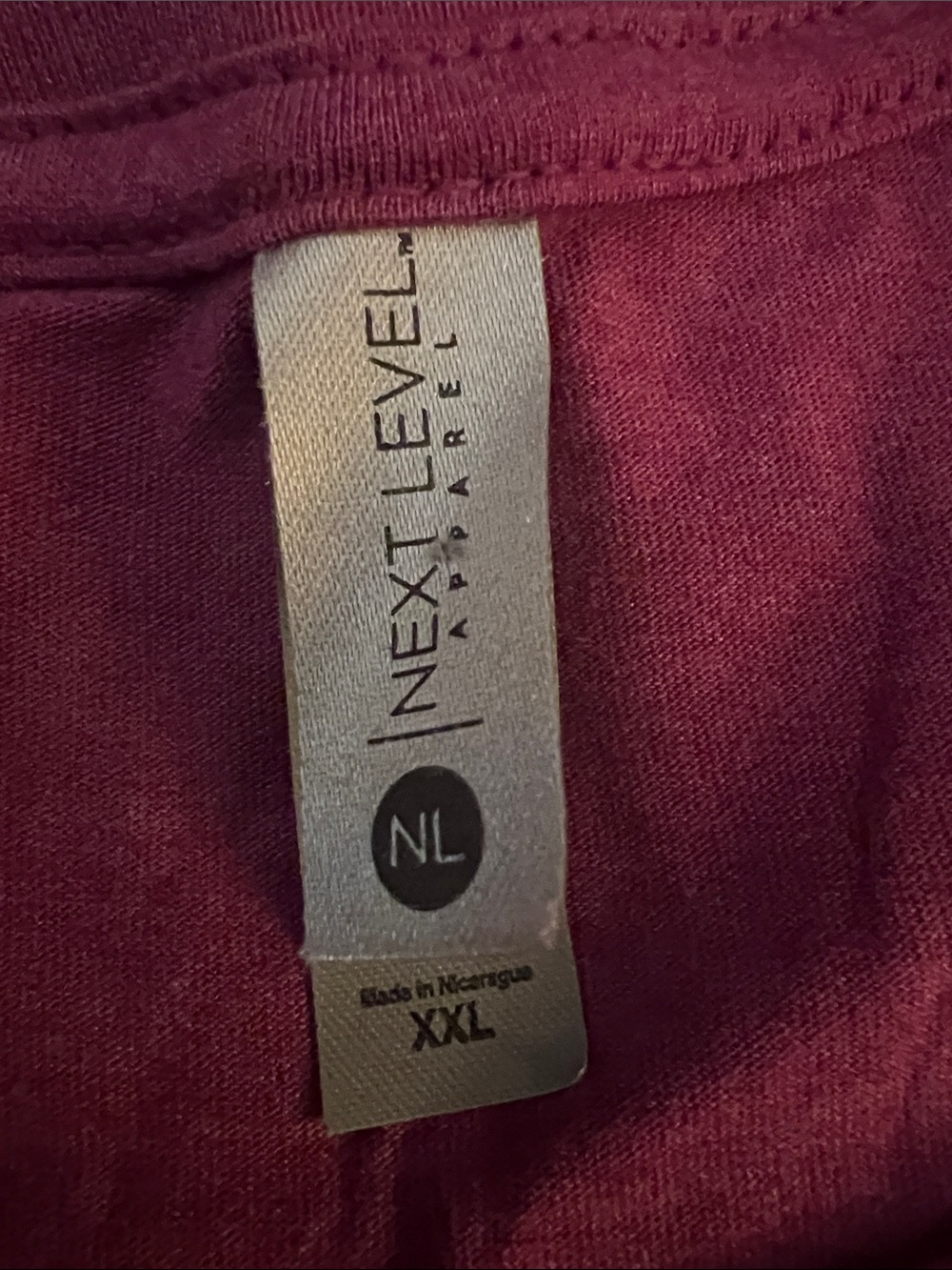 Next Level Apparel Pink Heather Short Sleeve Tee with Tree Ring and Bird Graphic - Picture 2 of 6